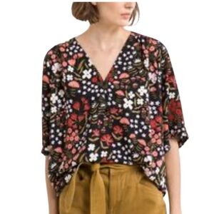 Des Petits Hauts Dark Floral Blouse